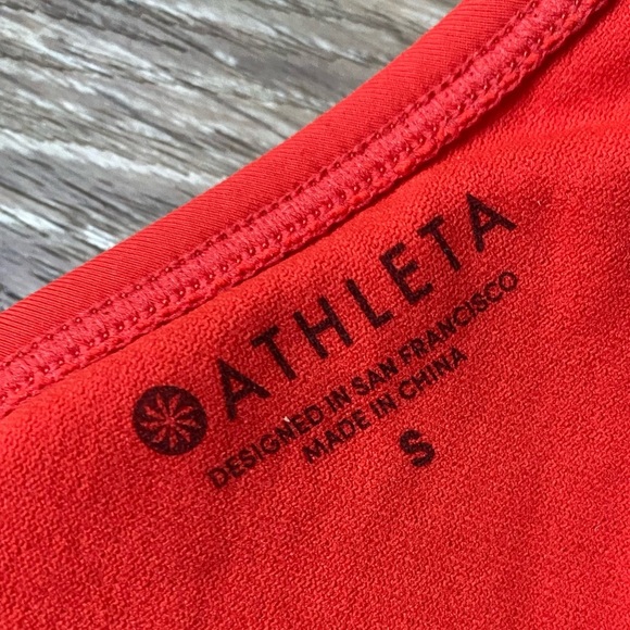 NWOT ATHLETA High Neck Bikini Top Orange Small - Picture 4 of 5